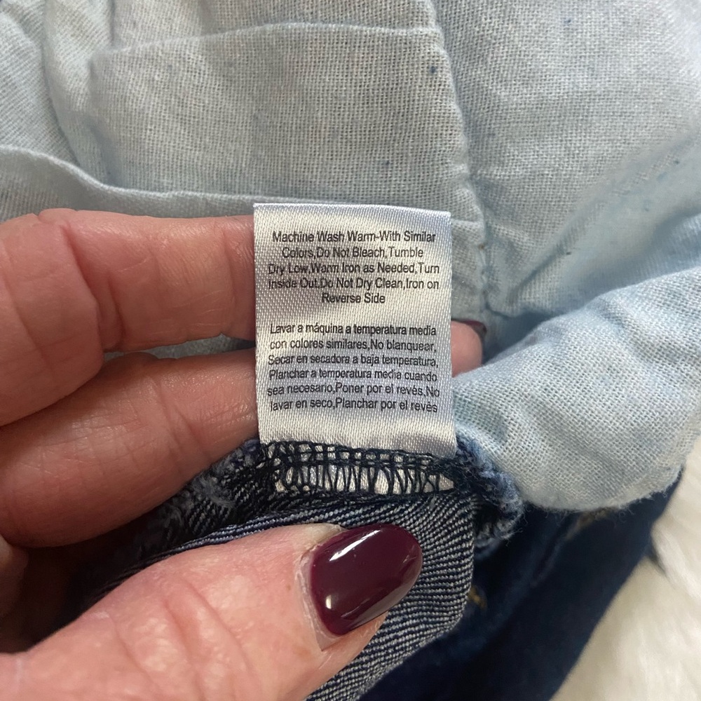 Women's Blue Denim Maxi Skirt with Front Slit - Picture 8 of 8